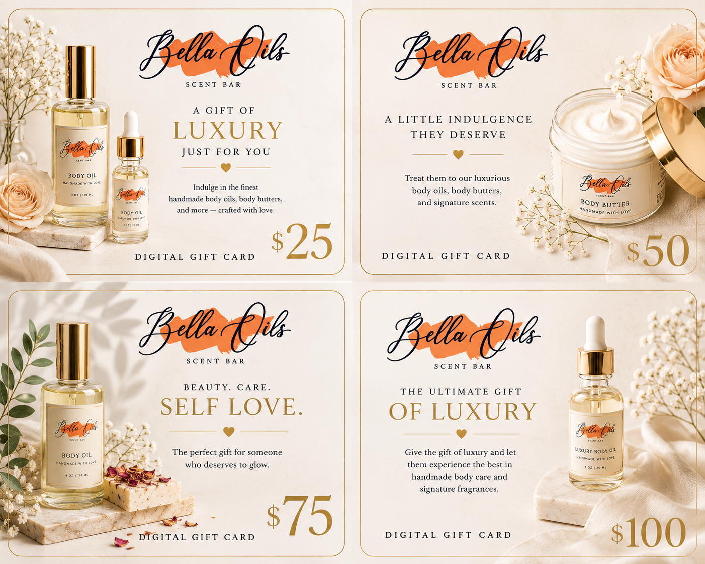 Bella Oils Luxury Digital Gift Card